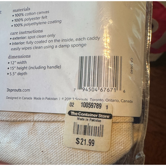 3 Sprouts Canvas Storage Bins Laundry Toy Basket Kids set of 3 elephant owl - Picture 5 of 9